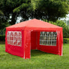 3x4m Sides Gazebo Marquee Tent Garden Party Waterproof Canopy Shelter Windbar
