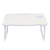Folding Laptop Bed Tray Table Portable Lap Desk Notebook Breakfast Cup Slot UK