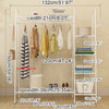 Large Metal Clothes Rack Hallway Shoe Shelf Storage Organiser Coat Hat Hooks