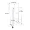 Metal Clothes Double Rail Rolling Heavy Duty Garment Hanging Rack Shelf Display