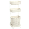 3tiers Bathroom Laundry Dirty Clothes Basket Vegetable Trolley Rack Storage