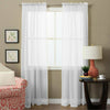 1/2X Rod Pocket Sheer Curtain Organza Voile Curtain Window Drape 4 Sizes 3Colors