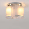 Modern Chrome Fabric Chandelier Flush Mount Ceiling Lamp Light Living Room Home