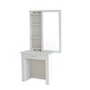 Modern Dressing Table Jewelry Makeup Desk w/Sliding Mirror Bedroom Storage Shelf
