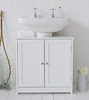 New Bathroom Sink Cabinet Under Basin Unit Cupboard Storage Furniture White/Grey