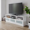 Modern TV Unit Stand TV Cabinet 3 Drawer Storage Sideboard Media Livingroom