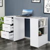 Large Computer Desk With Shelves & Drawers PC Writing Study Table Home Office