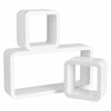 Set of 3 Cube Rectangle Wall Mounted Floating Shelves Shelf Hanging Book Display