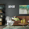 3D Digital Wall Clock LED Display USB Powered Alarm Clock Brightness Auto Dimmer