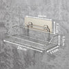 Non Rust Stainless Steel Bathroom Shower Shelf Storage Suction Basket Caddy Tidy