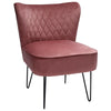 Velvet Fabric Scallop Back Chair Lounge Occasional Accent Sofa Armchair 5 Styles