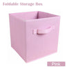 Foldable Storage Canvas Collapsible Folding Box Clothes Organizer Fabric Cube UK