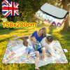 250cm Extra Large Waterproof Picnic Blanket Mat Fleece Camping Beach Rug Outdoor