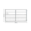 3-8FT 4 Bar & Half Mesh Galvanised Gate Braced Farm Field Entrance Pathway Gate