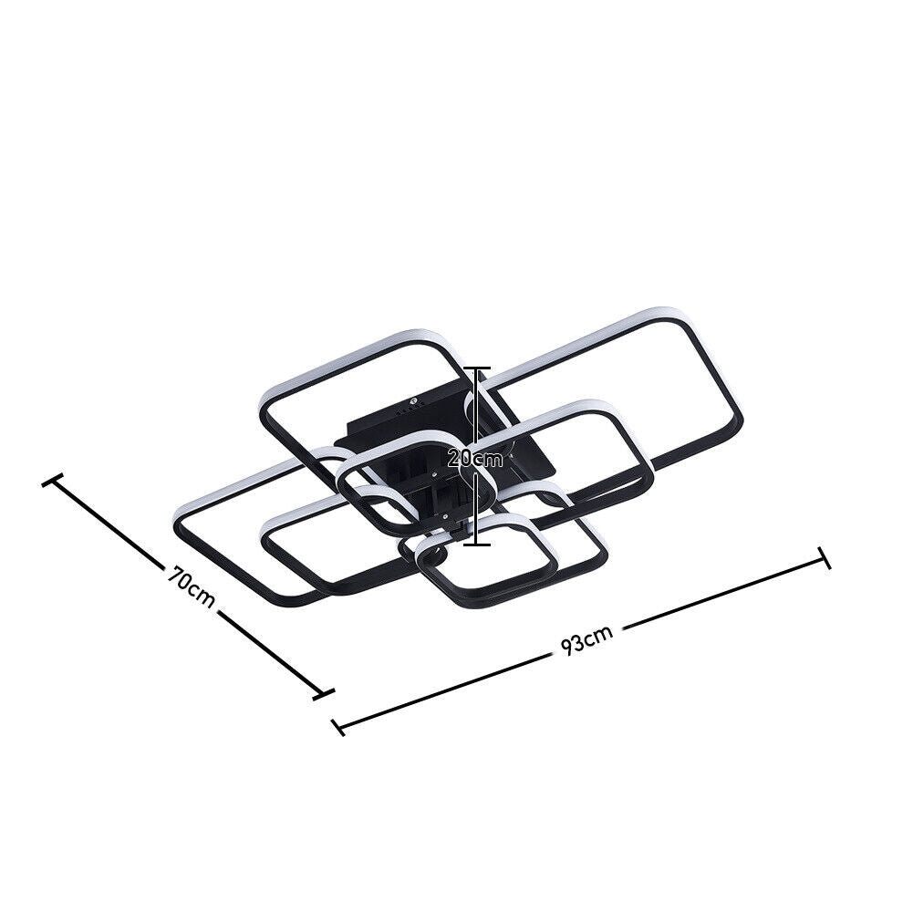 Modern LED Ceiling Light Chandelier Square Lamp Kitchen Living Dining Room Decor