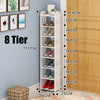 Wooden White Shoe Rack Storage Shelf Display Stand Organiser Unit 5/6/7/8 Tier