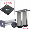 4PCS Adjustable Cabinet Legs Stainless Steel Kitchen Feet Rounds Stand Holders