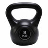 Vinyl Kettlebell Weight Fitness Home Gym Workouts Kettlebells 2KG-16KG Black
