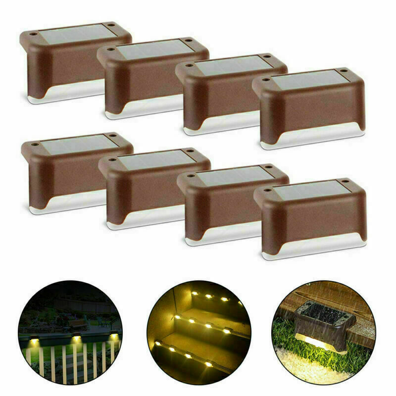 Super Bright LED Solar Powered Wall Light Door Fence Outdoor Garden Lighting 8x