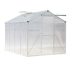 4x6/6x6/8x6/10x6FT Walk-In Greenhouse Polycarb Panel Aluminium Frame Door Window