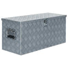 Aluminium Storage Box Silver Lockable Trailer Box Tool Box Organizer Chest