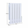 Electric Oil Filled Panel Radiator 24H Timer Thermostatic Wall Mounted Heater UK