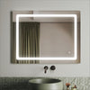 LED Bathroom Mirror With Shaver Socket Illuminated Lights Touch Sensor Demister