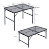 Ajustable Camping Table Portable Outdoor Trip BBQ Tall Metal Desk Garden Foldabl