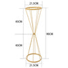 50-100cm Metal Flower Rack Column Vase Stand Display Plinths Wedding Centrepiece
