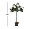 Large Potted Bunch Rose Blossom Flower Artificial Tree Plant Garden Home Decor