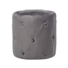 Luxury Footstool Upholstered Buttoned Velvet Pouffe 40 cm Tall