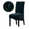 Velvet Dining Chair Seats Covers Large Size Stretch Plush Slipcovers Protectors