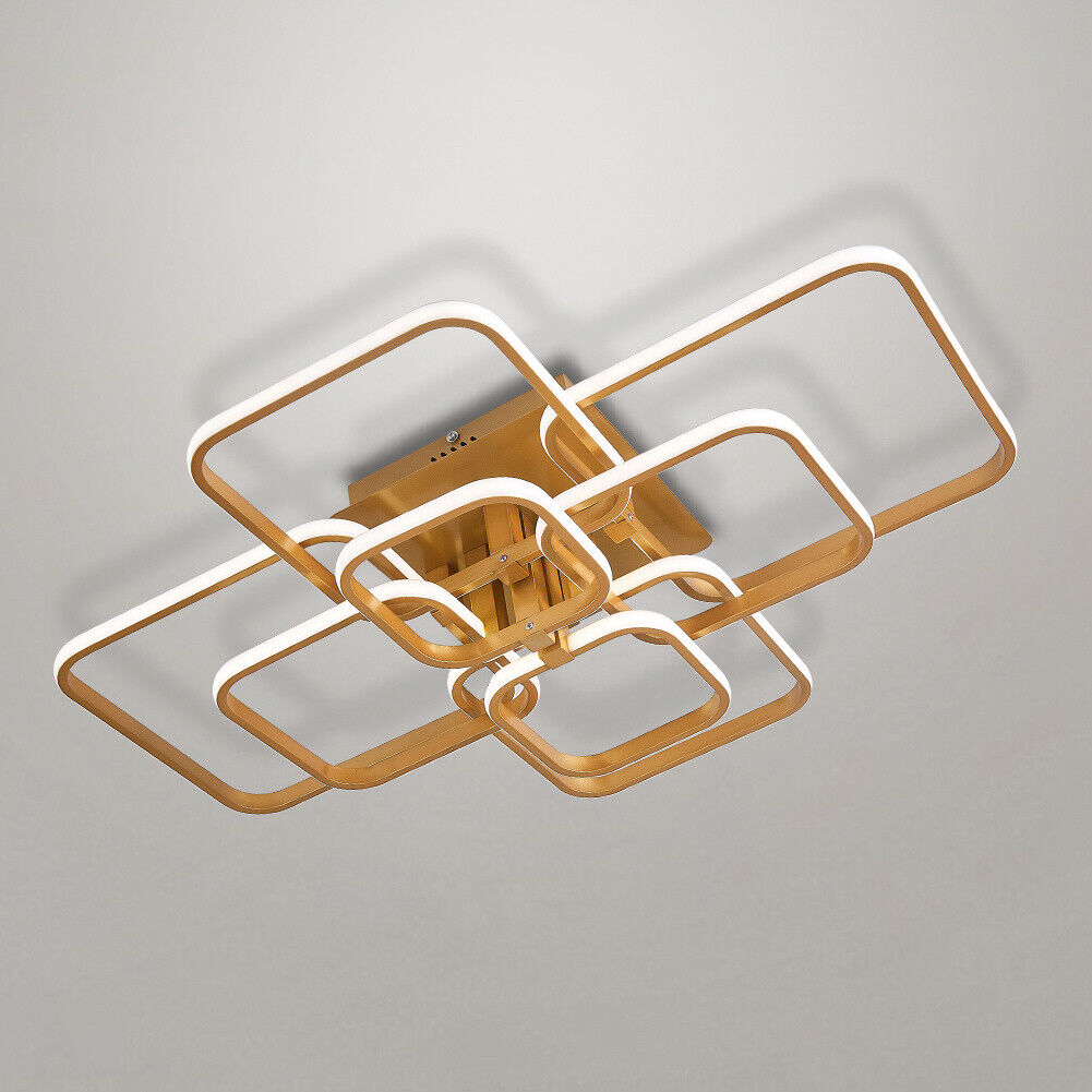 Cool White Square/Ring LED Ceiling Light Chandelier Lights Living Dining Room