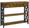 Wooden Console Table with 1 Drawer and 2 Open Shelves Versatile Entryway Table