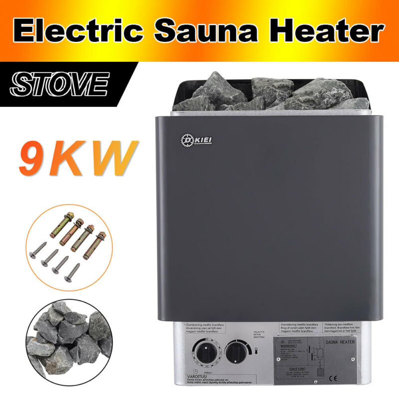 3/4.5/6KW Domestic Electric Sauna Heater Stove Stones for Home Spa Sauna Room UK