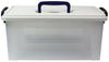 Clear Plastic Storage Box with Lid Carry Handle Small Large Tall Caddy Container