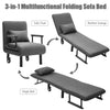 Folding Sofa Bed 3in1 Convertible Recliner Chair Linen Upholstered Seat w/Pillow