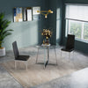 Compact Round Glass Dining Table & 2/4 Chairs Set Kitchen Room Home Furniture UK