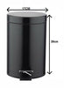 PEDAL BIN 3 / 5 LTR LID RUBBISH WASTE DUST LITTER PAPER STAINLESS STEEL KITCHEN