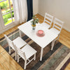 New Solid Wood Dining Table and 4 Chairs Set Home Kitchen Furniture 4 Colours