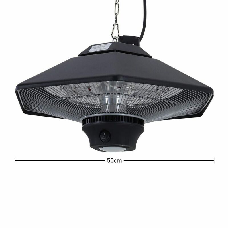 Infrared Ceiling Hanging Mount Electric Patio Heater Remote/Switch Outdoo/Indoor
