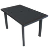3 Sizes Outdoor Garden Table Plastic Anthracite Weather Resistant Furniture
