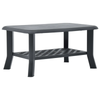 Coffee Table Modern Rectangle Lower Shelf Living Room Plastic Outdoor Dining New