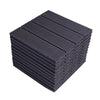 11x Decking Tile WPC Plastic Balcony Patio Boards Garden Flooring Tiles 30X30cm