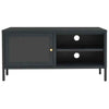 TV Cabinet Steel and Glass practical Rugged with storage space stable