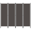 3/4/5/6-Panel Room Divider Folding Partition Privacy Screen Separator 4 Colors