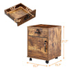 Office Filing Cabinet Mobile Under Desk File Storage Cupboard w/ Drawers Wheels