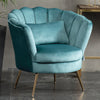 Fabric Velvet Lotus Chair Armchair Dining Living Room Office Reception Sofa Seat