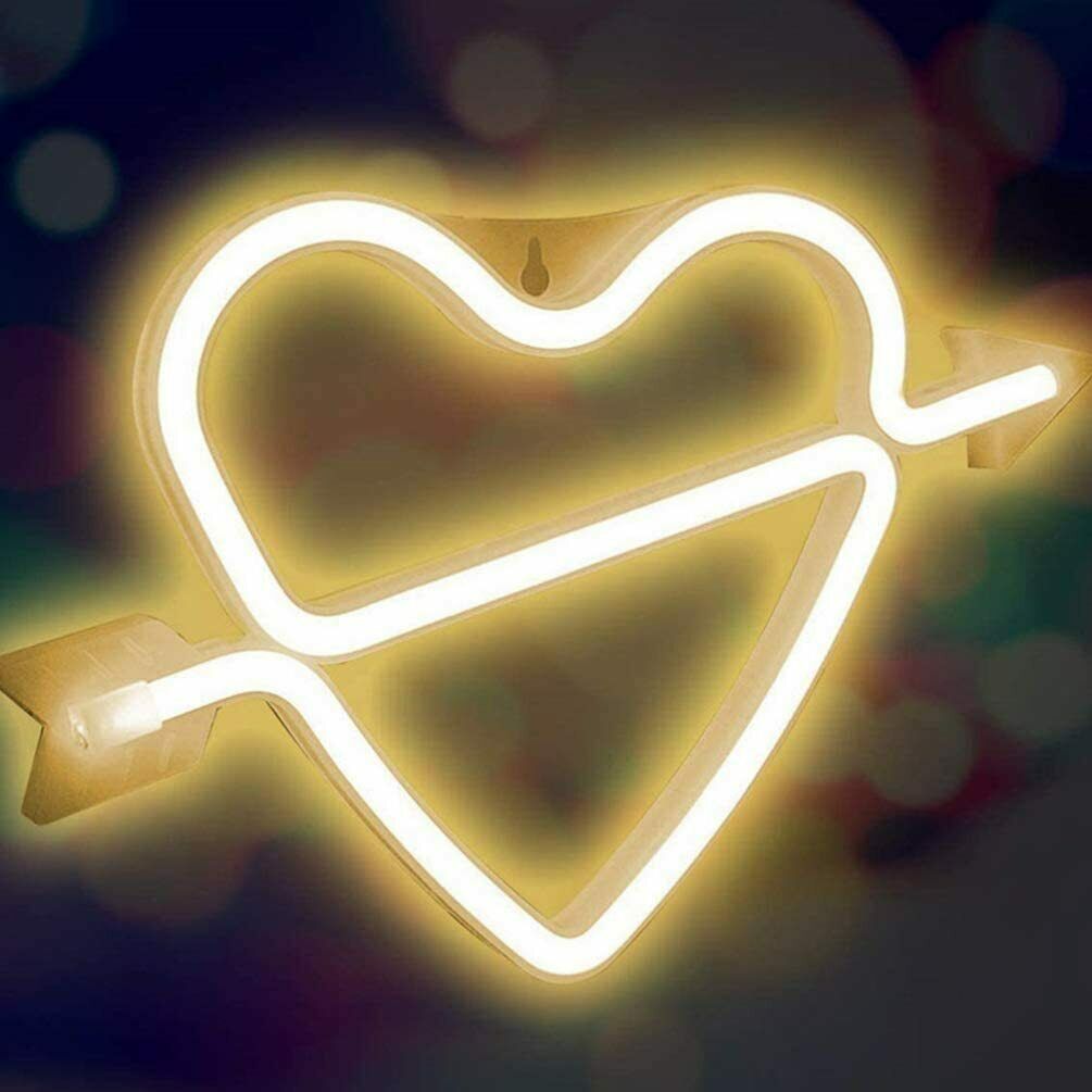 LED Neon Sign Art Decor Bar Light Wall Light Kids Room Home USB/Battery Powered