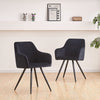 2X Dining Chairs Set Faux Suede Leather/Velvet Padded Metal Legs Armchair Home